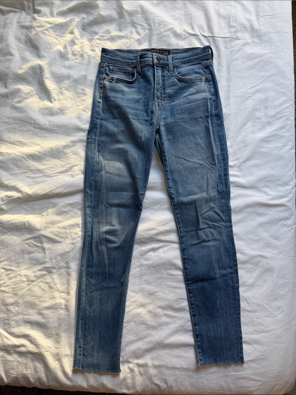 Veronica Beard Debbie Skinny High-Rise Jeans in Juno shade